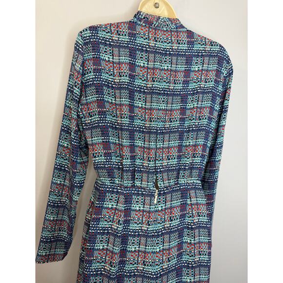 Bcbgmaxazria Alicha Maxi Dress Blue Plaid Maternity Friendly Women's 2 New - Picture 10 of 16